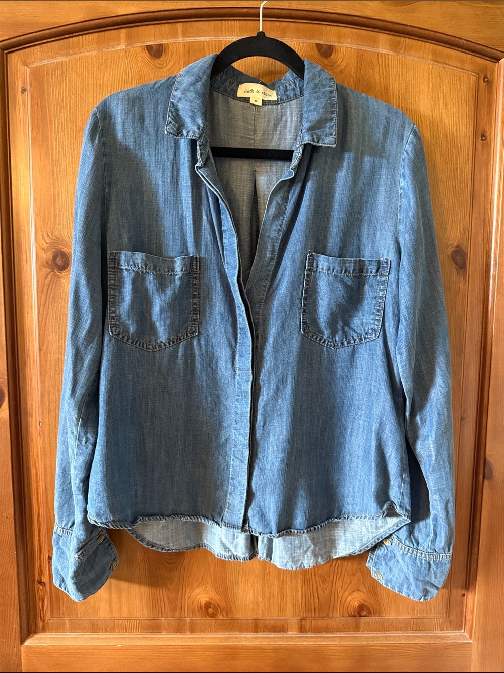 cloth & stone Light Blue Denim Button-Down Shirt
